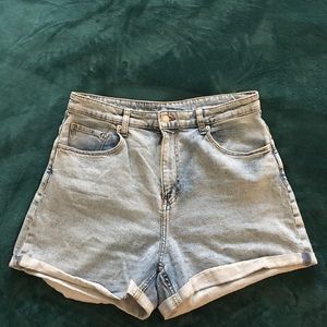 Super high waisted jean shorts